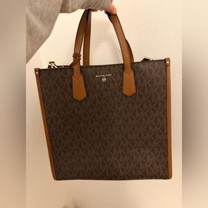 Michael Kors Signature Brown and Tan Handbag(big enough to fit a laptop!)